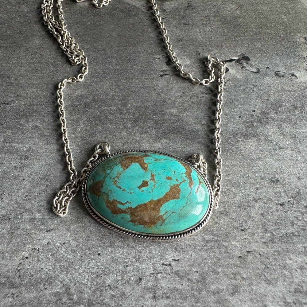 Turquoise and Silver Women's Necklace